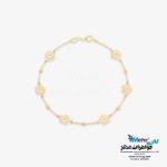 دستبند طلا - طرح گل