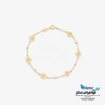 دستبند طلا - طرح گل