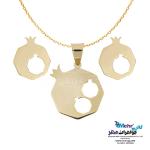 نیم ست طلا دست اول کم اجرت - طرح انار