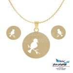 نیم ست طلا دست اول کم اجرت - طرح پرنده