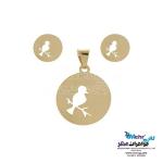 نیم ست طلا دست اول کم اجرت - طرح پرنده