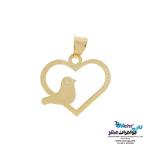 نیم ست طلا دست اول کم اجرت - طرح پرنده و قلب