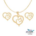 نیم ست طلا دست اول کم اجرت - طرح پرنده‌ی عاشق