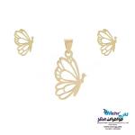 نیم ست طلا دست اول کم اجرت - طرح پروانه