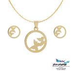 نیم ست طلا دست اول کم اجرت - طرح پروانه