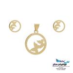 نیم ست طلا دست اول کم اجرت - طرح پروانه