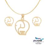 نیم ست طلا دست اول کم اجرت - طرح فیل
