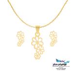 نیم ست طلا دست اول کم اجرت - طرح گل