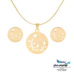نیم ست طلا دست اول کم اجرت - طرح خوشه گندم