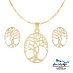 نیم ست طلا دست اول کم اجرت - طرح درخت
