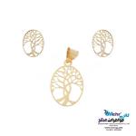 نیم ست طلا دست اول کم اجرت - طرح درخت