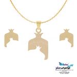 نیم ست طلا دست اول کم اجرت - طرح انار