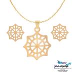 نیم ست طلا دست اول کم اجرت - طرح هندسی