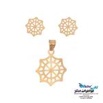 نیم ست طلا دست اول کم اجرت - طرح هندسی