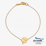 دستبند طلا دست اول کم اجرت - مدل شبدر چهار پر