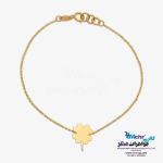 دستبند طلا دست اول کم اجرت - طرح شبدر چهار پر