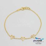دستبند طلا دست اول کم اجرت - طرح قلب