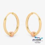 گوشواره حلقه ای طلا - طرح گوی تراش