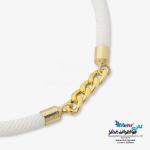 دستبند طلا و بافت - طرح کارتیه