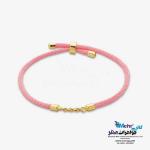 دستبند طلا و بافت - طرح کارتیه