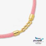 دستبند طلا و بافت - طرح کارتیه