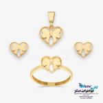 نیم ست طلا - طرح پاپیون