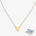 گردنبند طلا دست اول کم اجرت  - طرح شبدر چهار پر