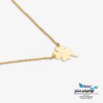 گردنبند طلا دست اول کم اجرت  - طرح شبدر چهار پر