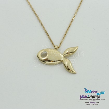 fish design gold locket